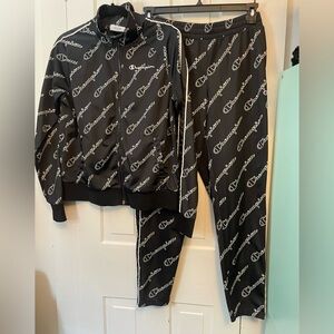 Champion Black and White Logo Jacket